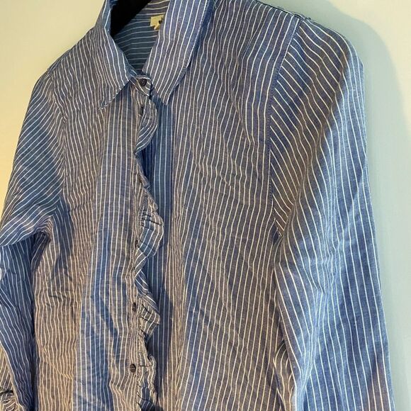 Kori America Pin Striped Blouse J5010 - Picture 5 of 9
